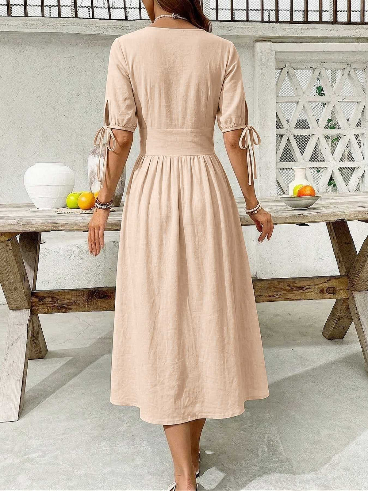 Button-Down Short Sleeve Midi Dress 100100773551026 41 Women's Midi Dress Affordable Boutique Dresses Under $50 Jerry's Apparel 