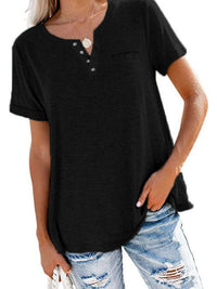 Full Size Casual Button-Front Pocket T-Shirt Plus Size 100100332926405 27 Affordable Fashion Under $100 Jerry's Apparel 