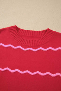 Striped Round Neck Long Sleeve Shift Pullover Sweater 101002917802925 47 Affordable Fashion Under $100 Jerry's Apparel 