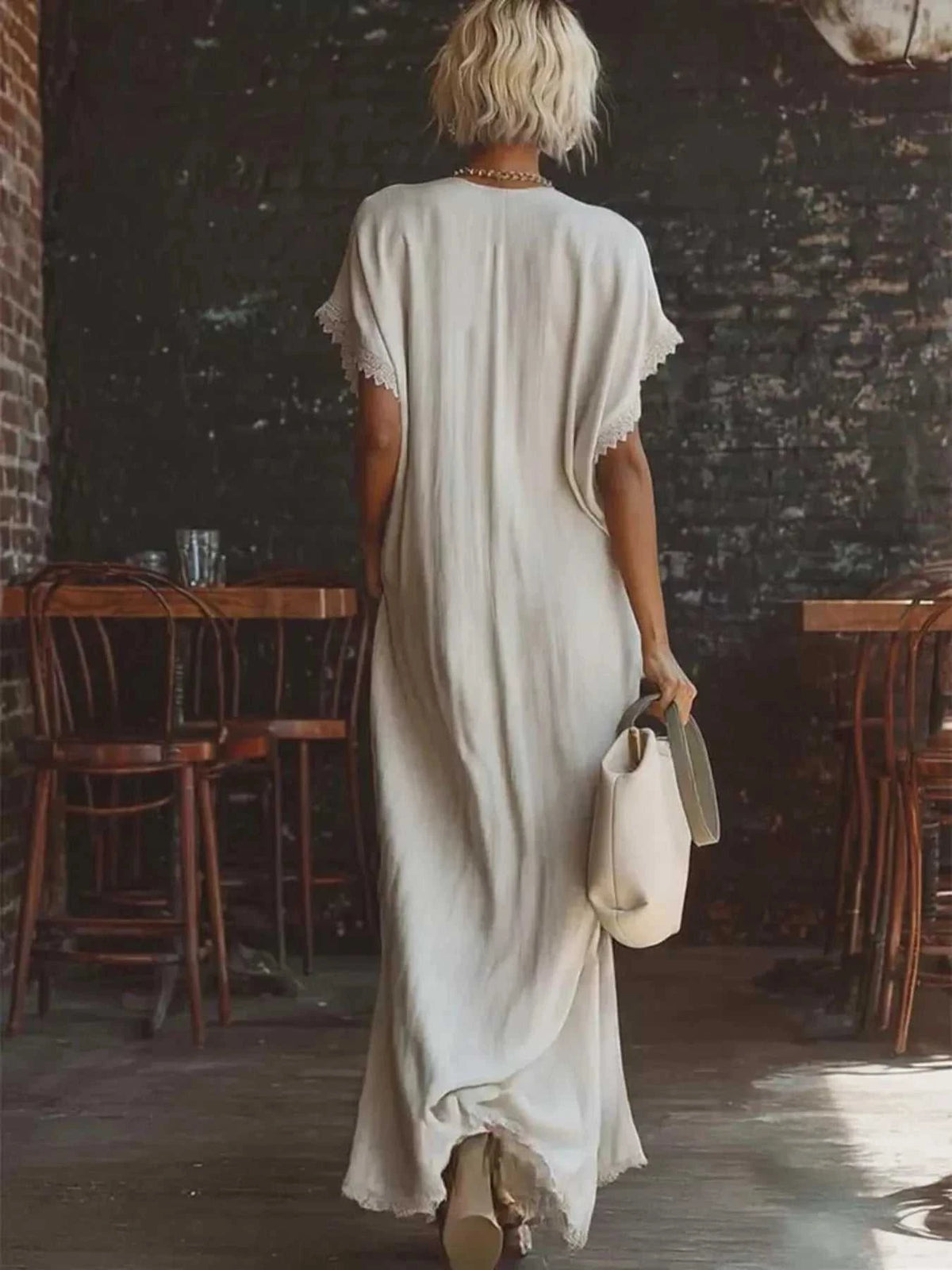 Full Size Lace Trim V-Neck Maxi Dress Plus Size 100100337256948 38 Gifts for Her Jerry's Apparel 
