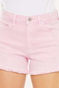 Raw Hem High Waist Denim Shorts