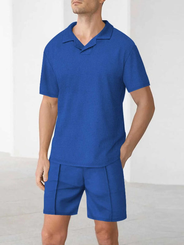 Men's Full Size Short Sleeve Top and Shorts Matching Set Plus Size 100400785786313 42 Affordable Fashion Under $100 Jerry's Apparel 