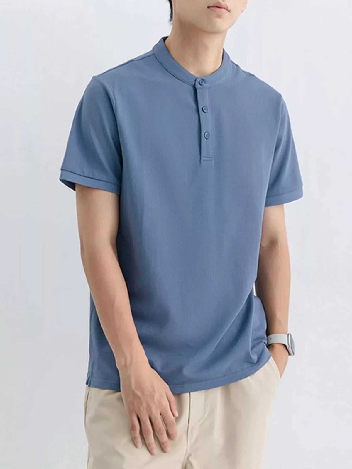 Men's Plus Size Button Detail Short Sleeve T-Shirt 100400919335445 45 Affordable Fashion Under $100 Jerry's Apparel 