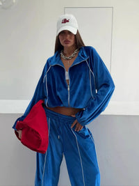Zip Up Long Sleeve Top and Pants Set 100100041239879 73 Affordable Fashion Under $100 Jerry's Apparel 