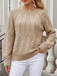 Cable-Knit Round Neck Sweater 101002284962513 34 Affordable Fashion Under $100 Jerry's Apparel 