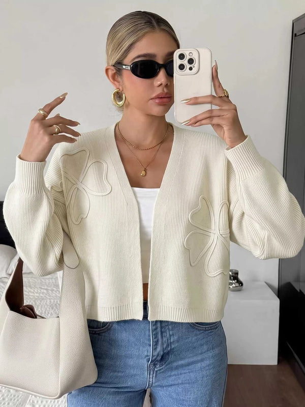 Four-Leaf Clover Open Front Cardigan 101002997163028 60 Women's Sweaters and Knitwear Jerry's Apparel 