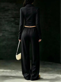 Long-Sleeve Polo Top and Wide-Leg Pants Set 101001218867188 53 Affordable Fashion Under $100 Jerry's Apparel 