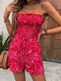 Perfee Smocked Printed Tube Romper with Pockets 100100478141583 29 Affordable Fashion Under $100 Jerry's Apparel 
