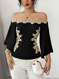 Off-Shoulder Embroidered Bell Sleeve Top 100100586082672 31 Affordable Fashion Under $100 Jerry's Apparel 