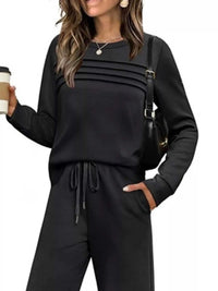 Full Size Casual Long Sleeve Crewneck Top and Drawstring Pants Set Plus Size 100100096071791 46 Affordable Fashion Under $100 Jerry's Apparel 