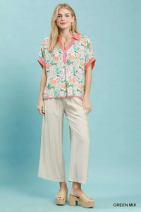 Umgee Floral Print Oversized Top 100100155031834 49 Affordable Fashion Under $100 Jerry's Apparel 