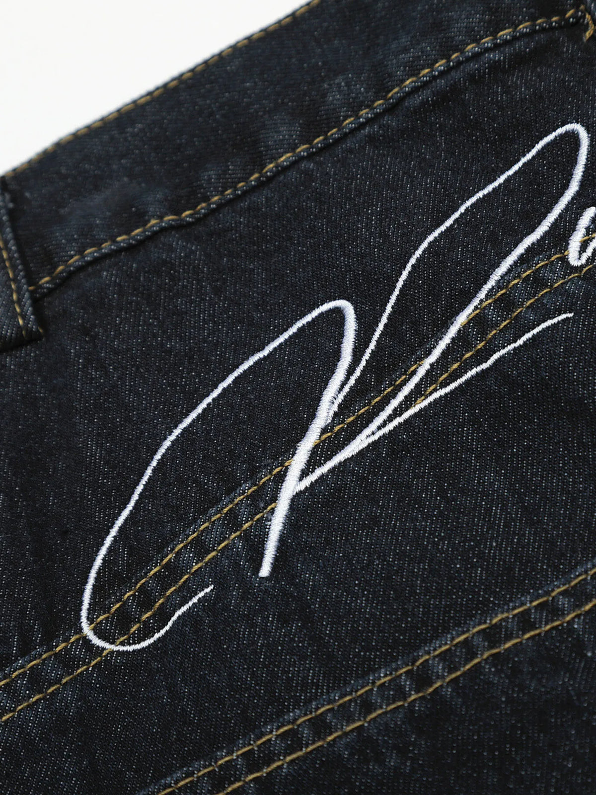 Men's Oversized Wide-Leg Denim Shorts