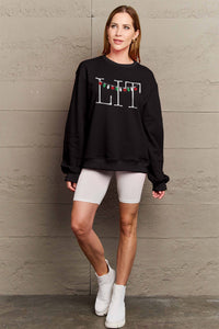 Full Size LIT Long Sleeve Sweatshirt