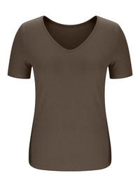 Solid V-Neck Short Sleeve T-Shirt