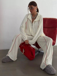 Zip Up Long Sleeve Top and Pants Set 100100041239879 73 Affordable Fashion Under $100 Jerry's Apparel 