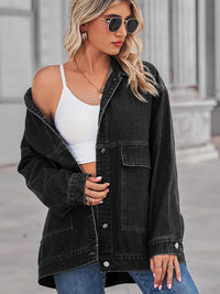 Button Up Long Sleeve Denim Jacket 100100658147198 64 Affordable Fashion Under $100 Jerry's Apparel 