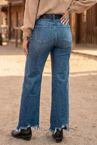 High Waist Frayed Hem Flare Jeans 100100364484186 71 Affordable Fashion Under $100 Jerry's Apparel 