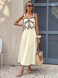 Bowknot Trim A-Line Midi Dress 100100205977372 45 Affordable Fashion Under $100 Jerry's Apparel 