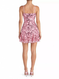 Sequin Square Neck Mini Dress 101001434570366 56 Women's Dress Gifts for Her Jerry's Apparel 