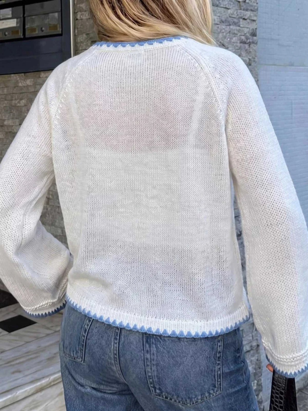 Fish Contrast Trim Knit Top 100100062045673 44 Affordable Fashion Under $100 Jerry's Apparel 