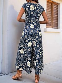 Perfee Printed Round Neck Cap Sleeve Wide Leg Jumpsuit 100100380311019 31 Affordable Fashion Under $100 Jerry's Apparel 