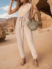 Perfee Tied Surplice Sleeveless Jumpsuit 100100715931240 40 Affordable Fashion Under $100 Jerry's Apparel 