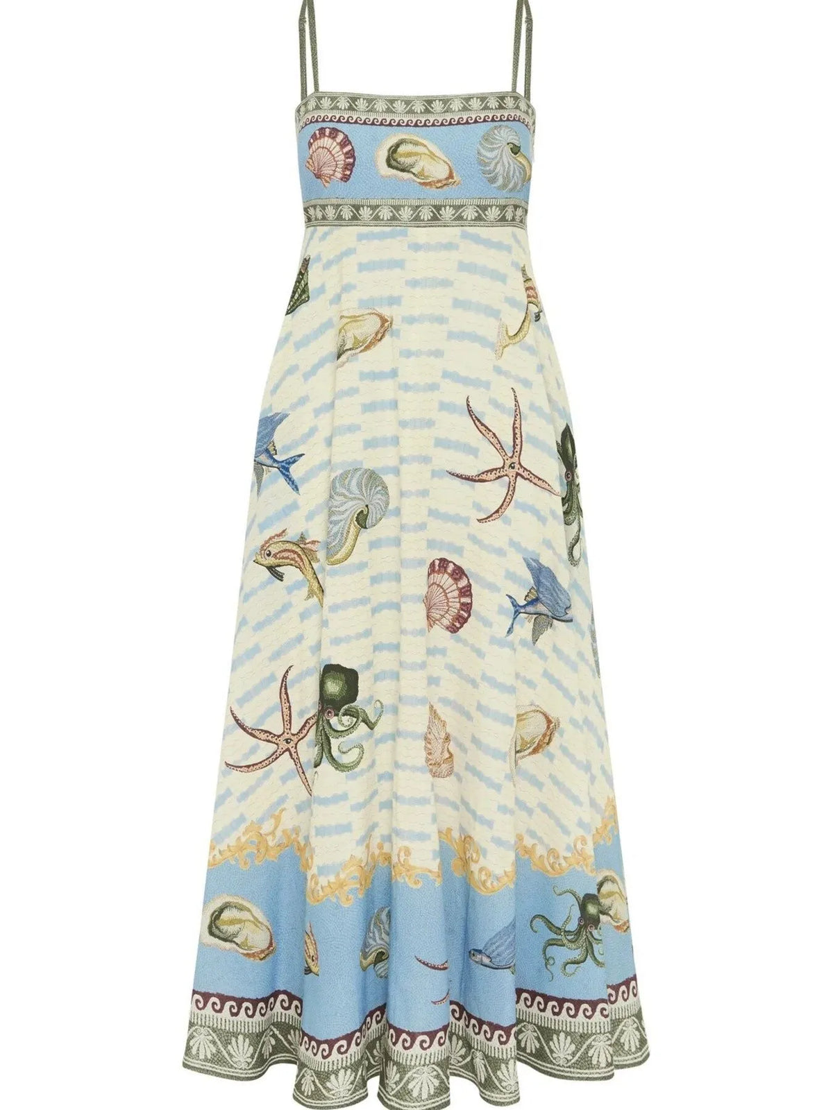 Printed Square Neck Maxi Cami Dress