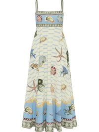Printed Square Neck Maxi Cami Dress
