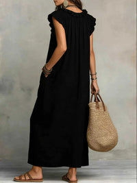 Ruffled V-Neck Maxi Dress 100100710285822 31 Affordable Fashion Under $100 Jerry's Apparel 