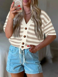 Striped Button Up Cardigan 100100464003213 48 Affordable Fashion Under $100 Jerry's Apparel 