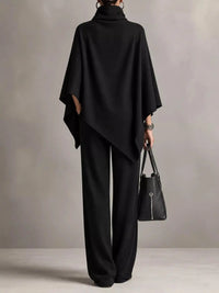 Full Size Turtleneck Poncho and Wide-Leg Pants Set Plus Size 101002605950123 65 Gifts for Her Jerry's Apparel 