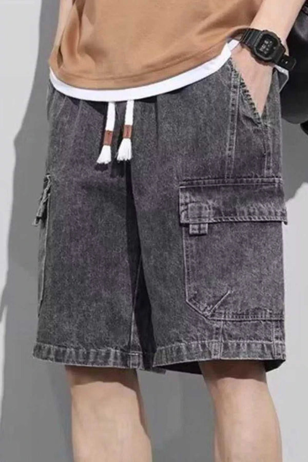 Men's Plus Size Vintage Wash Cargo Denim Shorts 100400856631129 36 Affordable Fashion Under $100 Jerry's Apparel 