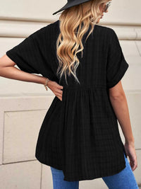 Notched Short Sleeve Blouse 100100089501470 33 Affordable Fashion Under $100 Jerry's Apparel 