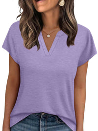 Notched Short Sleeve T-Shirt 100100058945563 25 Affordable Fashion Under $100 Jerry's Apparel 