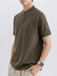 Men's Plus Size Button Detail Short Sleeve T-Shirt 100400919335445 45 Affordable Fashion Under $100 Jerry's Apparel 
