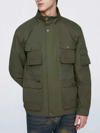 Men's Plus Size Multi-Pocket Zip Up Jacket 100400834848809 191 Fashion Forward Plus Size Clothing Jerry's Apparel 