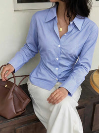 Striped Slim-Fit Button-Down Shirt 101001608901283 42 Affordable Fashion Under $100 Jerry's Apparel 