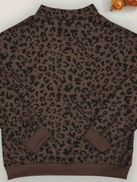 Leopard Print Quarter-Zip Sweatshirt 101001865802464 52 Affordable Fashion Under $100 Jerry's Apparel 