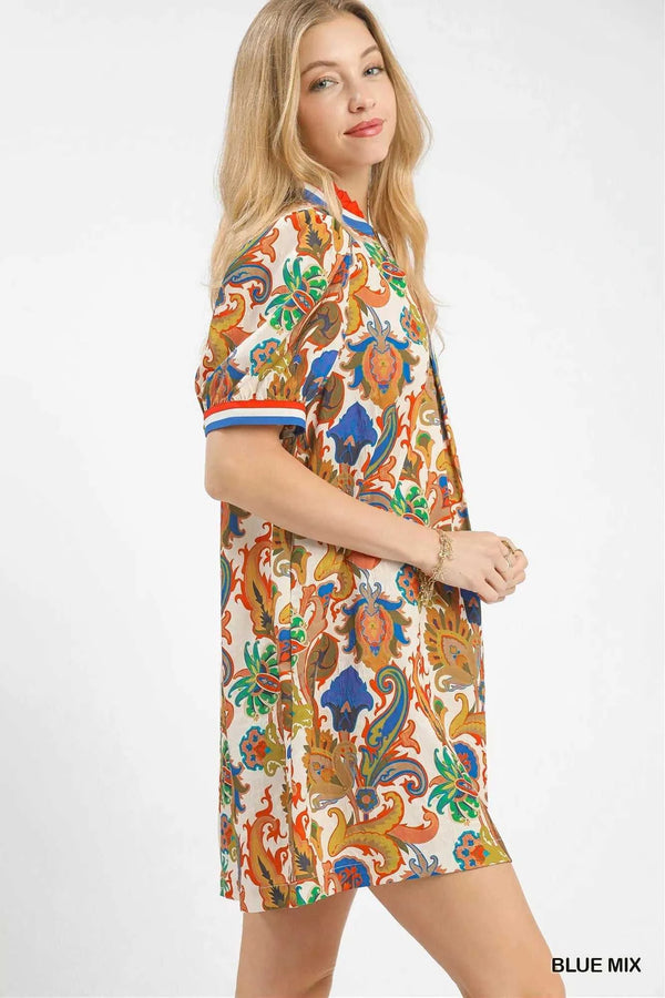 Umgee Jacquard Abstract Print Mini Dress 100100853331349 51 Affordable Fashion Under $100 Jerry's Apparel 