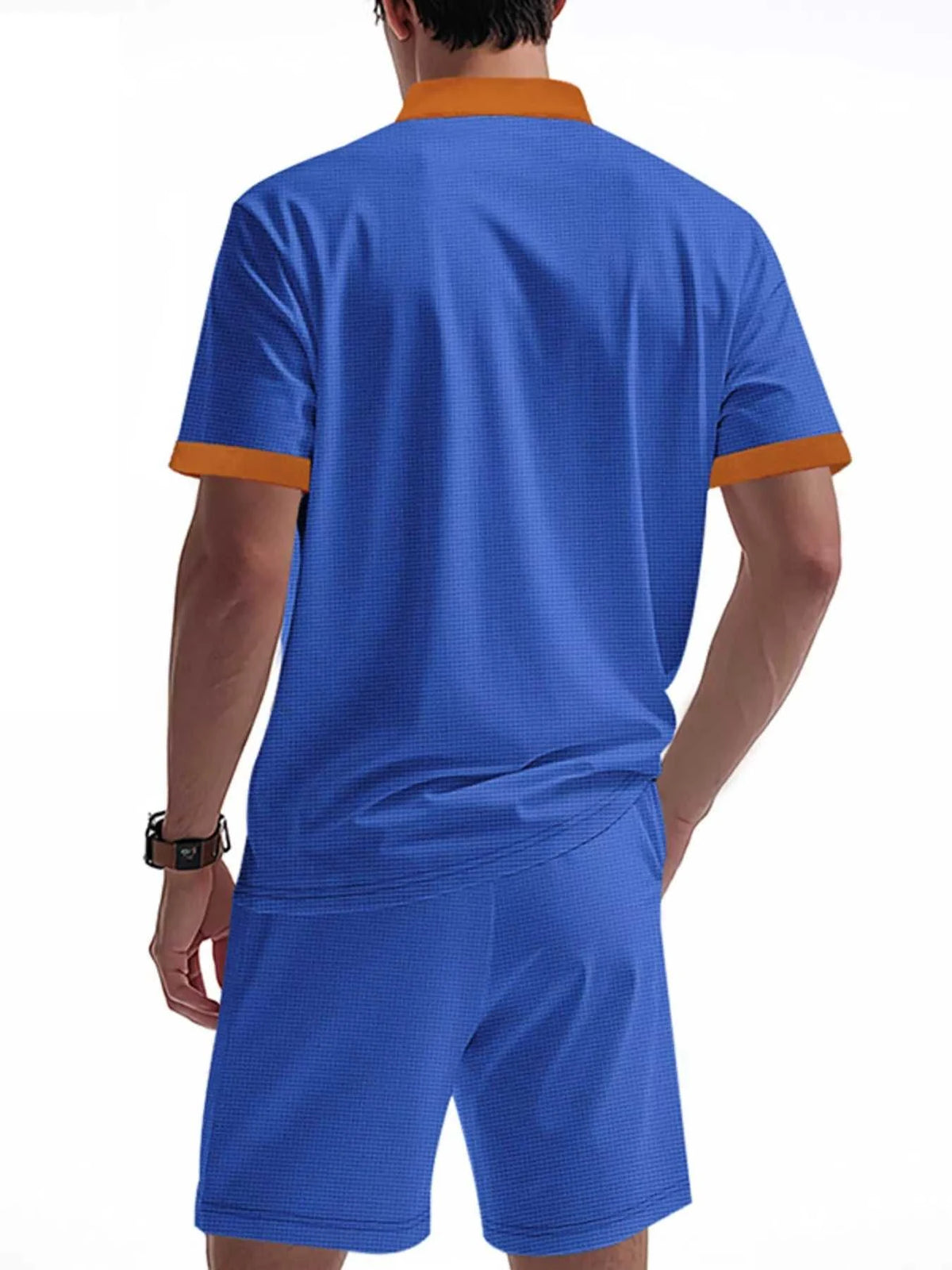 Men's Full Size Lace-Up Collar Casual Top and Shorts Set Plus Size 100400716849911 39 Affordable Fashion Under $100 Jerry's Apparel 