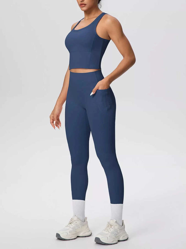 Scoop Neck Tank and High-Waisted Leggings Active Set 101006388543899 85 Affordable Fashion Under $100 Jerry's Apparel 
