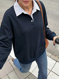 Button Detail Dropped Shoulder Sweatshirt 101001526803143 48 Affordable Fashion Under $100 Jerry's Apparel 