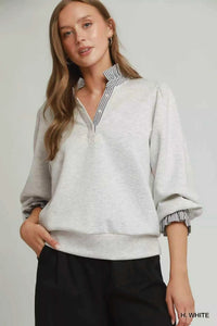 Umgee Stripe Ruffle Neck Long Sleeve Top 100100509861796 49 Affordable Fashion Under $100 Jerry's Apparel 