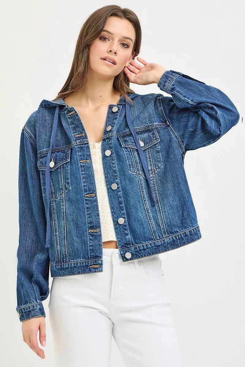 RISEN Basic Denim Jacket with Hoodie 100100918701266 72 Affordable Fashion Under $100 Jerry's Apparel 