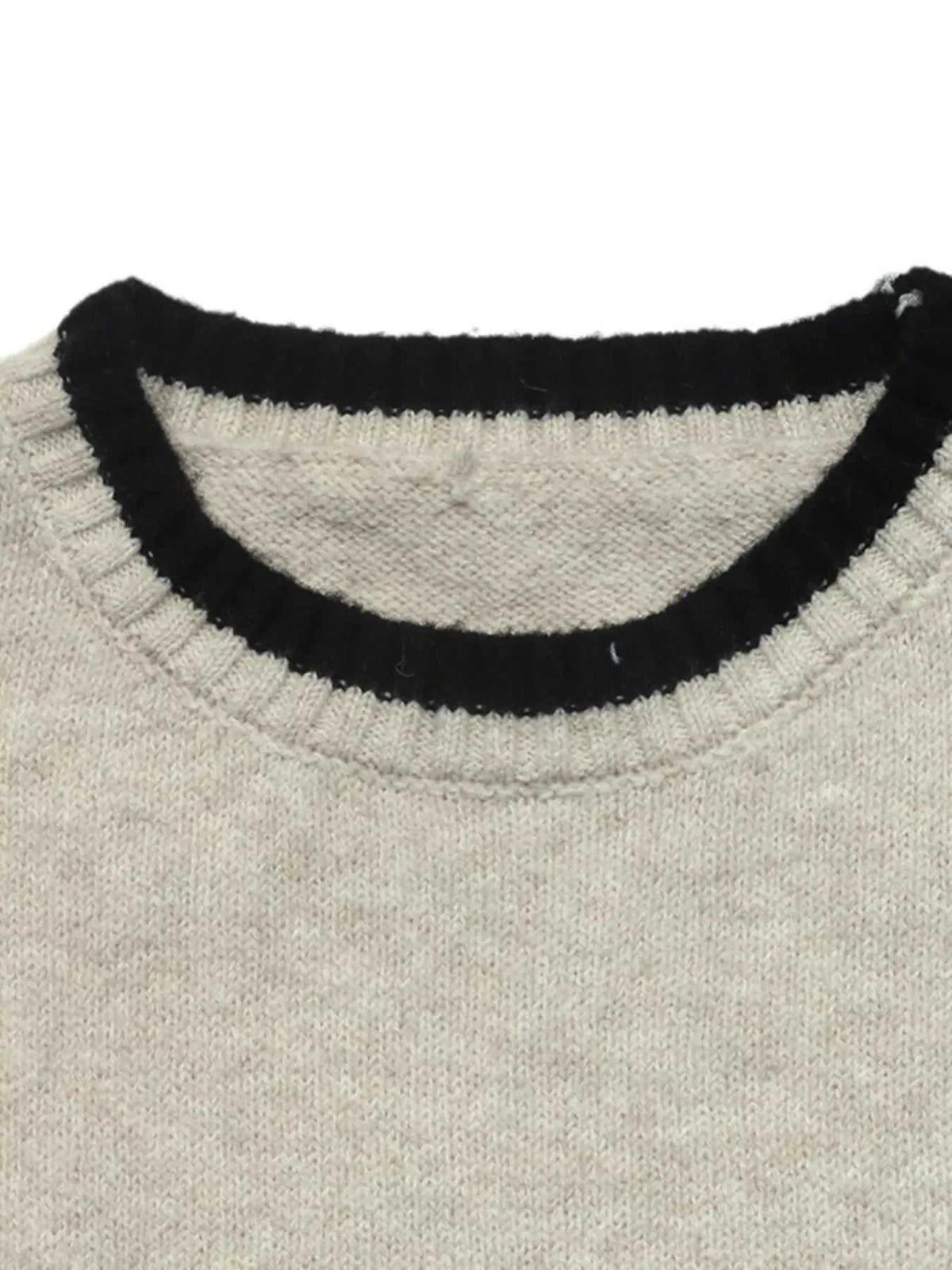 Contrast Trim Ribbed Cuff Tie-Sleeve Sweater 100100782496219 43 Women's Sweaters and Knitwear Jerry's Apparel 