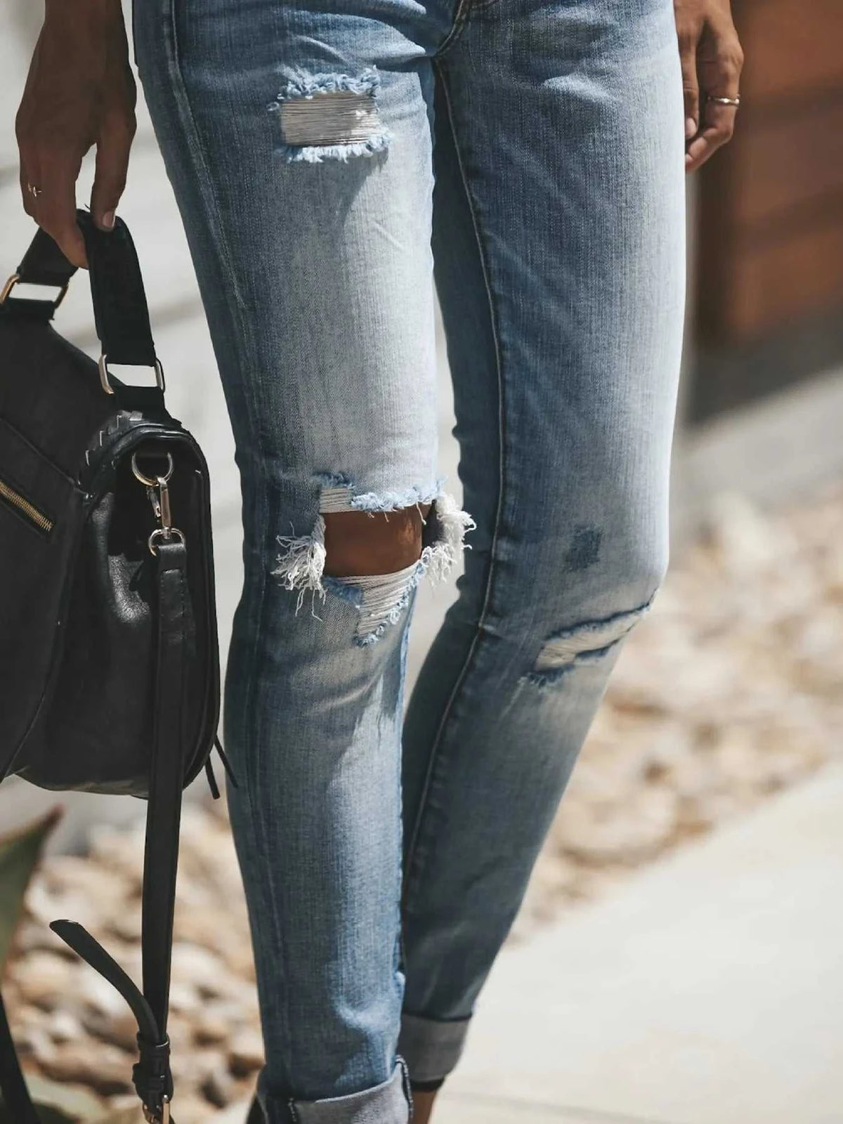 Distressed Button-Fly Skinny Jeans 100100937017590 43 Affordable Fashion Under $100 Jerry's Apparel 