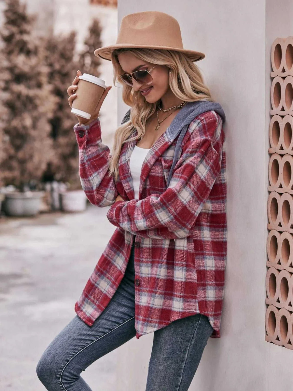 Oversized Plaid Button Up Shacket 100100074094768 50 Affordable Fashion Under $100 Jerry's Apparel 
