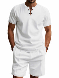 Men's Full Size Casual Short Sleeve Top & Shorts Set Plus Size 100400527346146 34 Affordable Fashion Under $100 Jerry's Apparel 
