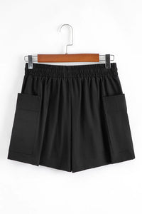 Cargo Pocket Elastic Waist Active Casual Skort