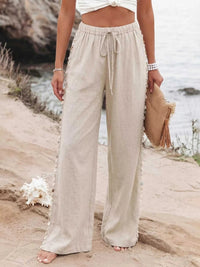 Drawstring Wide Leg Pants 100100457668627 39 Seasonal Fashion Collections Jerry's Apparel 